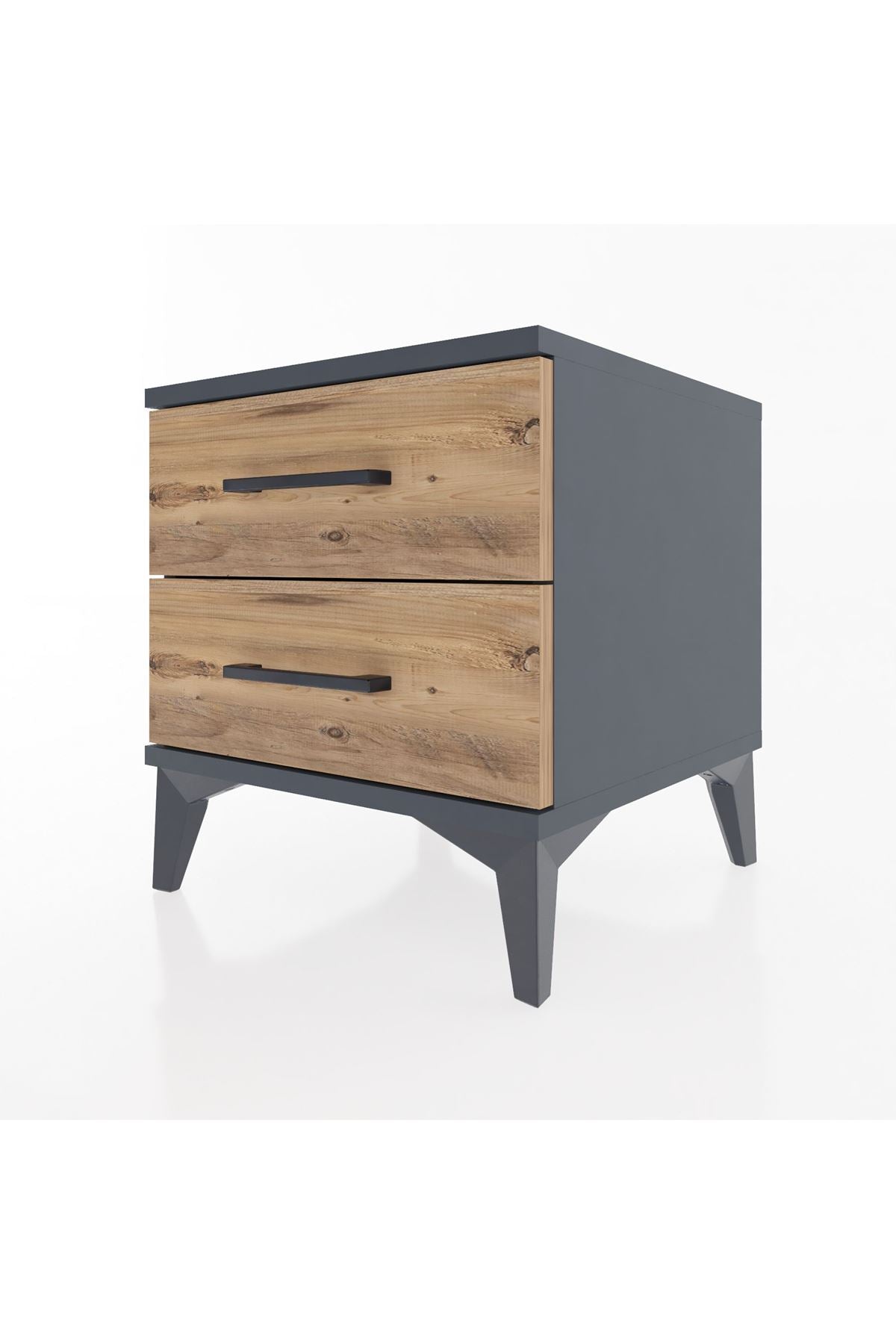 Hyperion Komodin 2 Çekmeceli 44x44x48 Antrasit-Çam