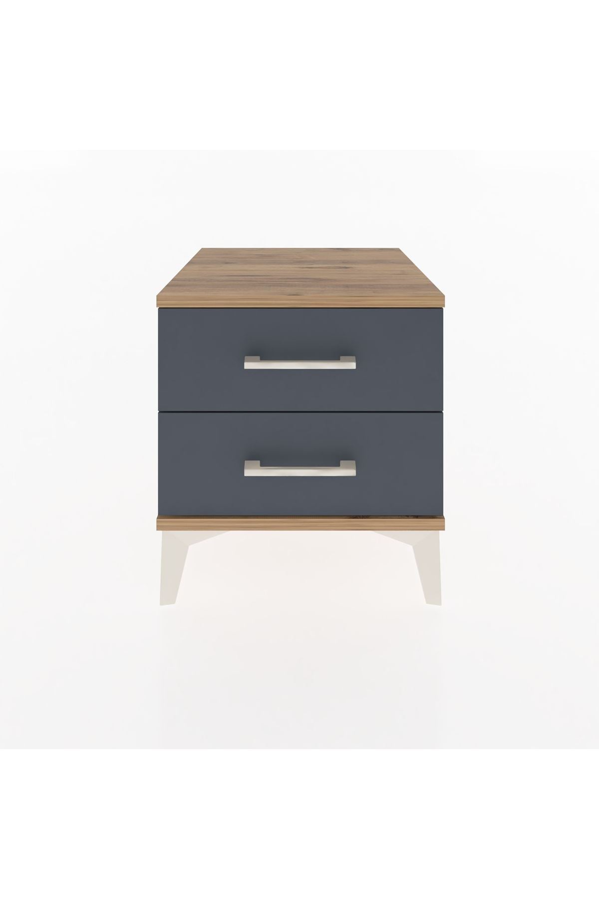 Hyperion Komodin 2 Çekmeceli 44x44x48 Çam-Antrasit