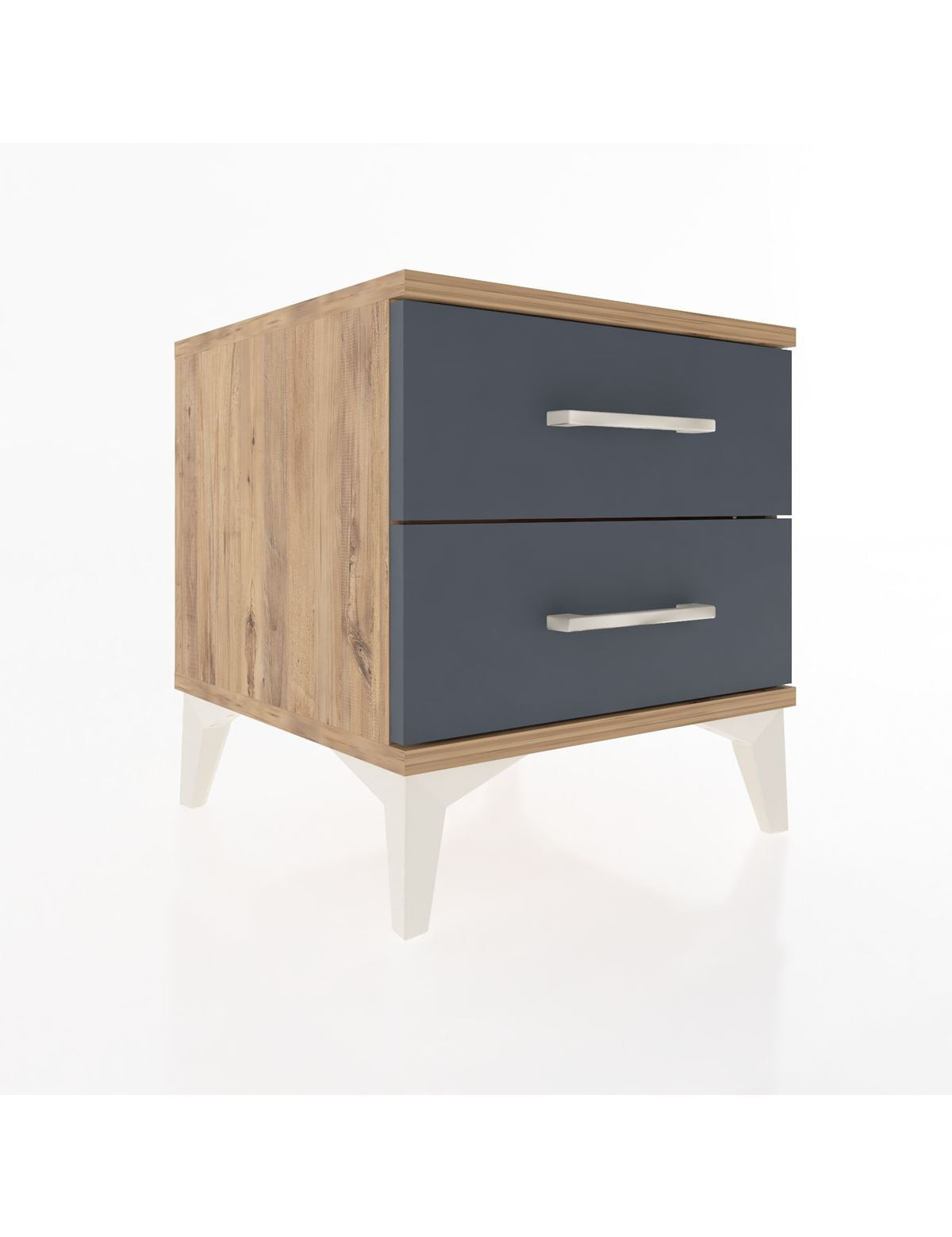 Hyperion Komodin 2 Çekmeceli 44x44x48 Çam-Antrasit