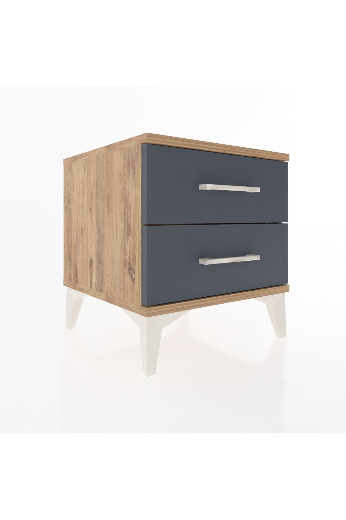 Hyperion Komodin 2 Çekmeceli 44x44x48 Çam-Antrasit