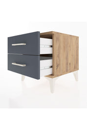 Hyperion Komodin 2 Çekmeceli 44x44x48 Çam-Antrasit
