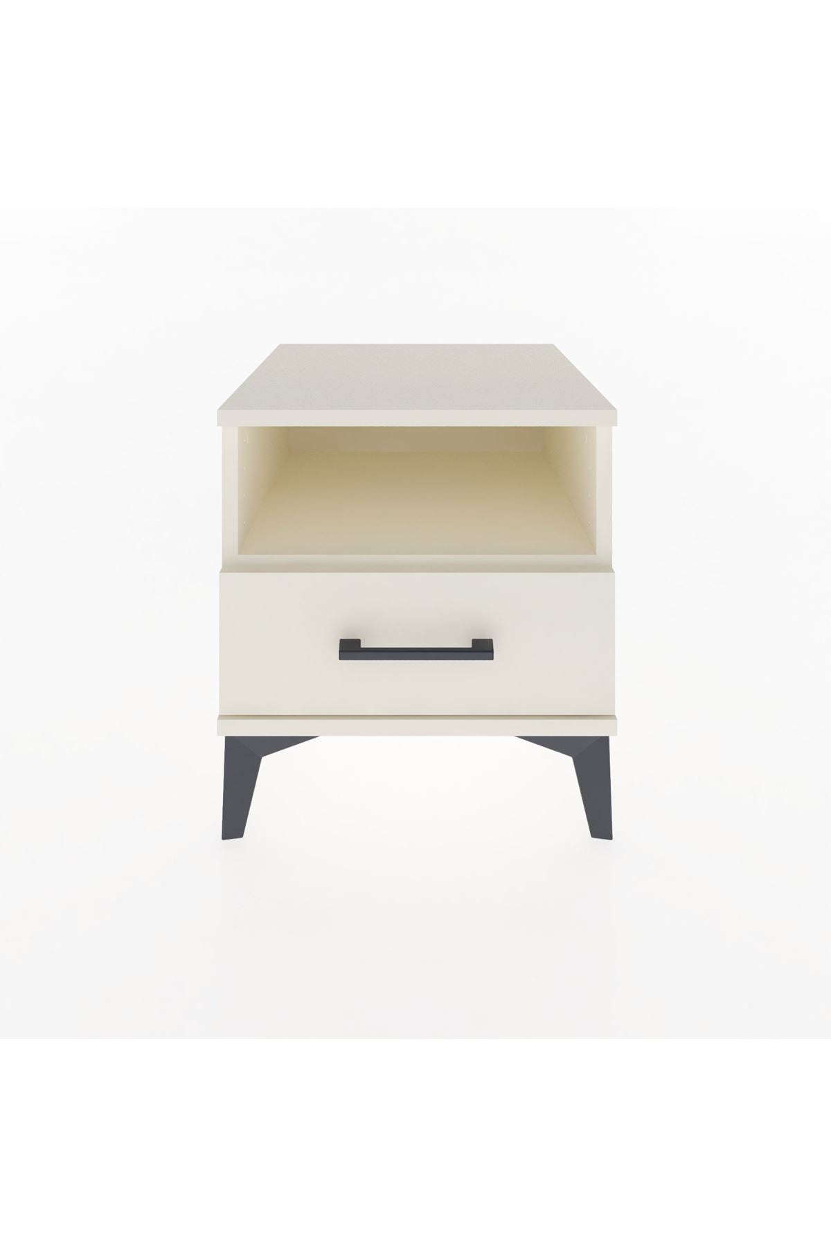 Hyperion Komodin Tek Raflı Tek Çekmeceli 44x44x48 Aytaşı-Aytaşı