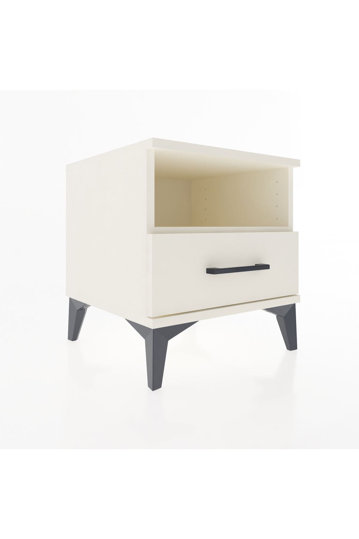 Hyperion Komodin Tek Raflı Tek Çekmeceli 44x44x48 Aytaşı-Aytaşı