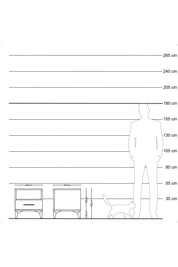 Hyperion Komodin Tek Raflı Tek Çekmeceli 44x44x48 Aytaşı-Aytaşı