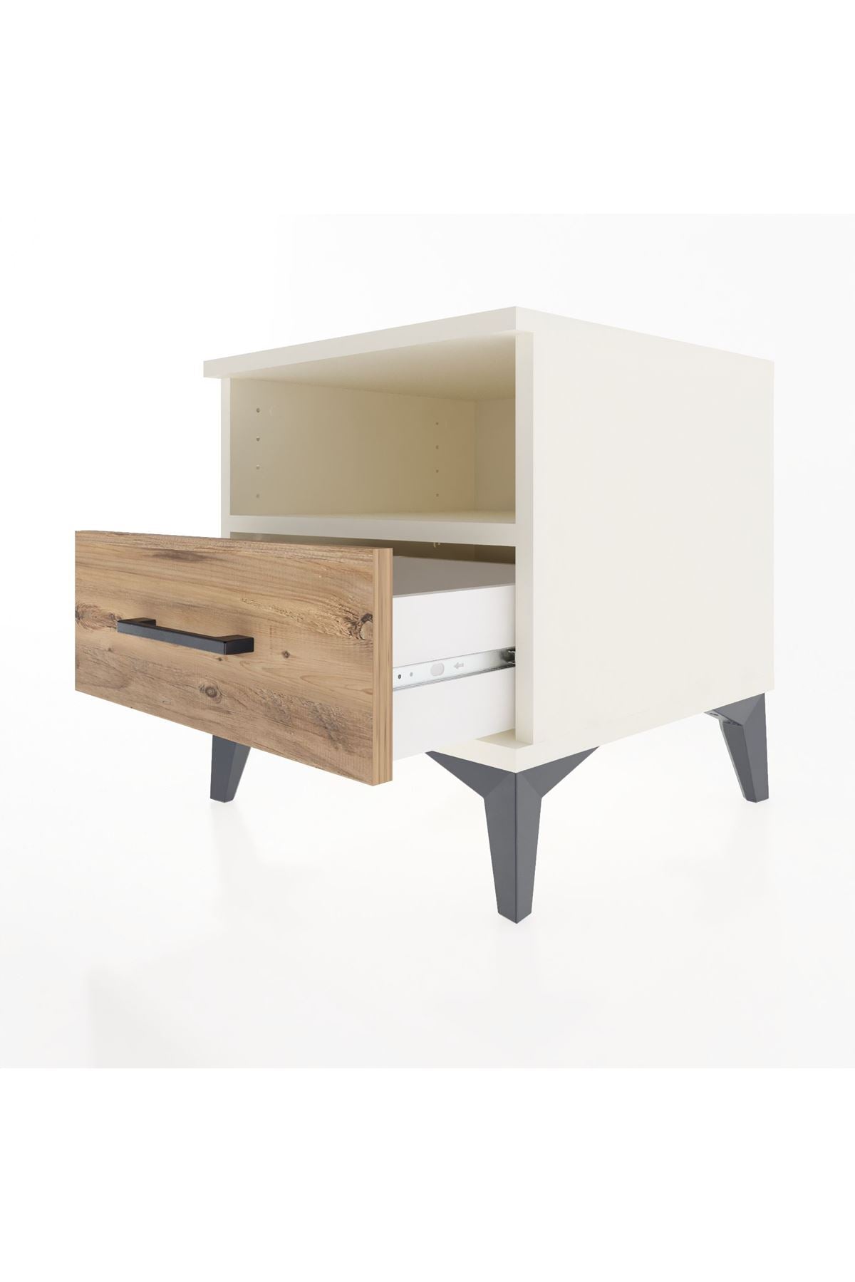 Hyperion Komodin Tek Raflı Tek Çekmeceli 44x44x48 Aytaşı-Çam