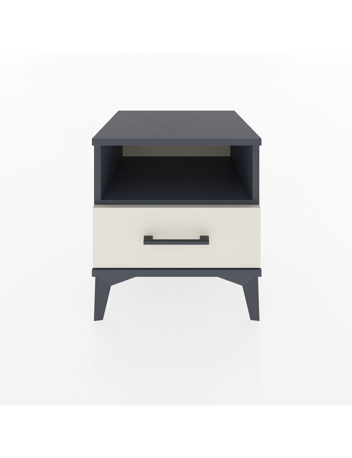 Hyperion Komodin Tek Raflı Tek Çekmeceli 44x44x48 Antrasit-Aytaşı