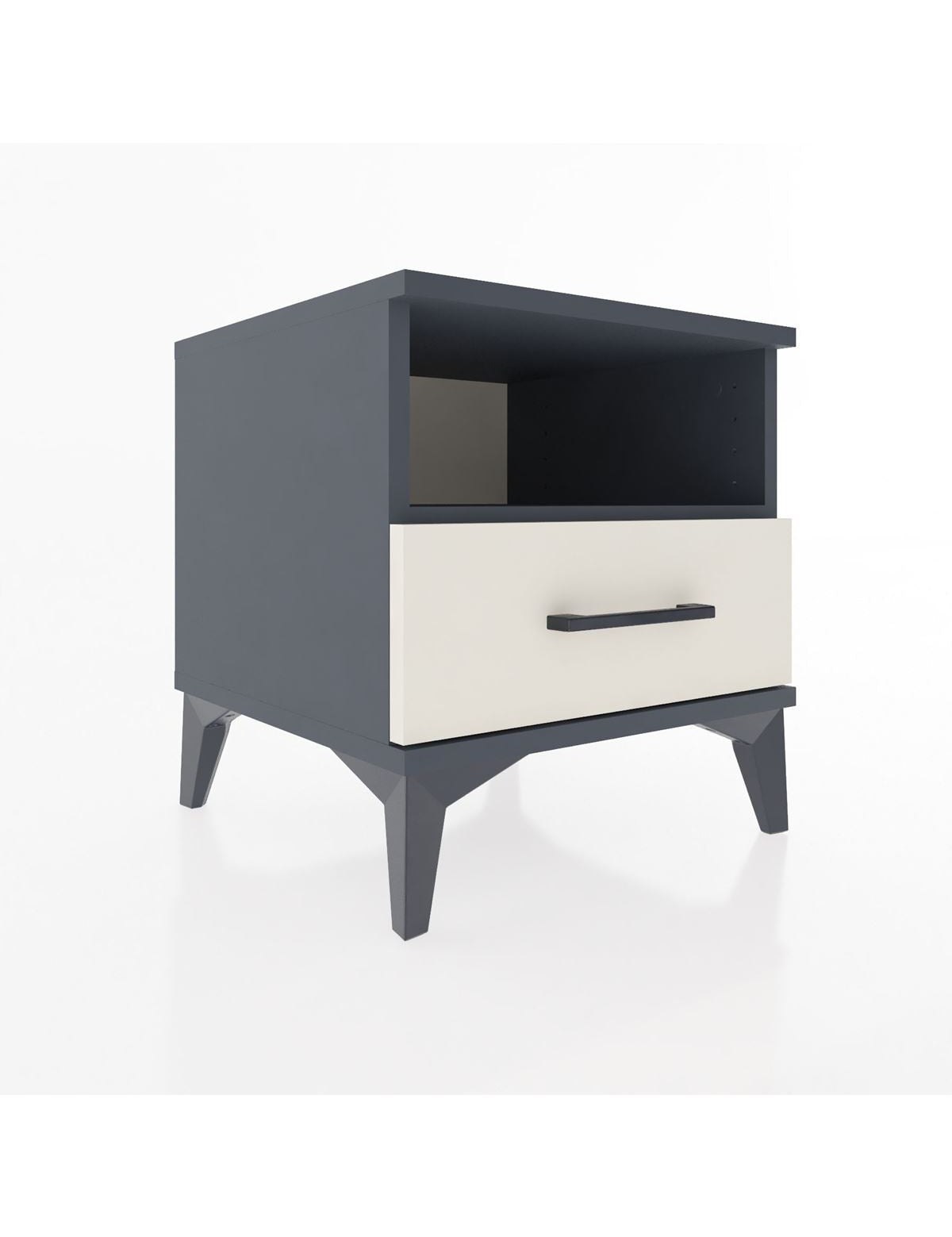 Hyperion Komodin Tek Raflı Tek Çekmeceli 44x44x48 Antrasit-Aytaşı