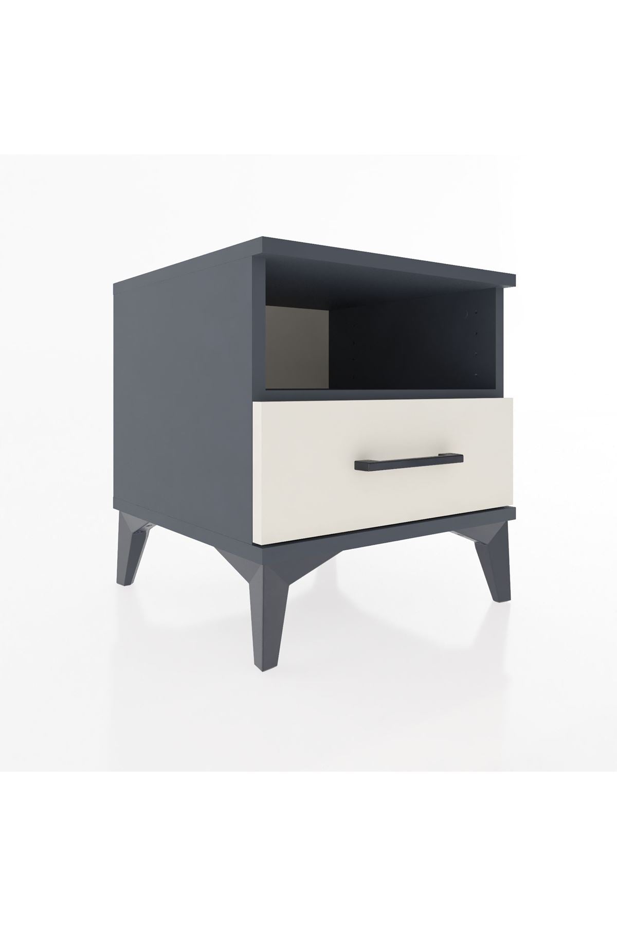 Hyperion Komodin Tek Raflı Tek Çekmeceli 44x44x48 Antrasit-Aytaşı