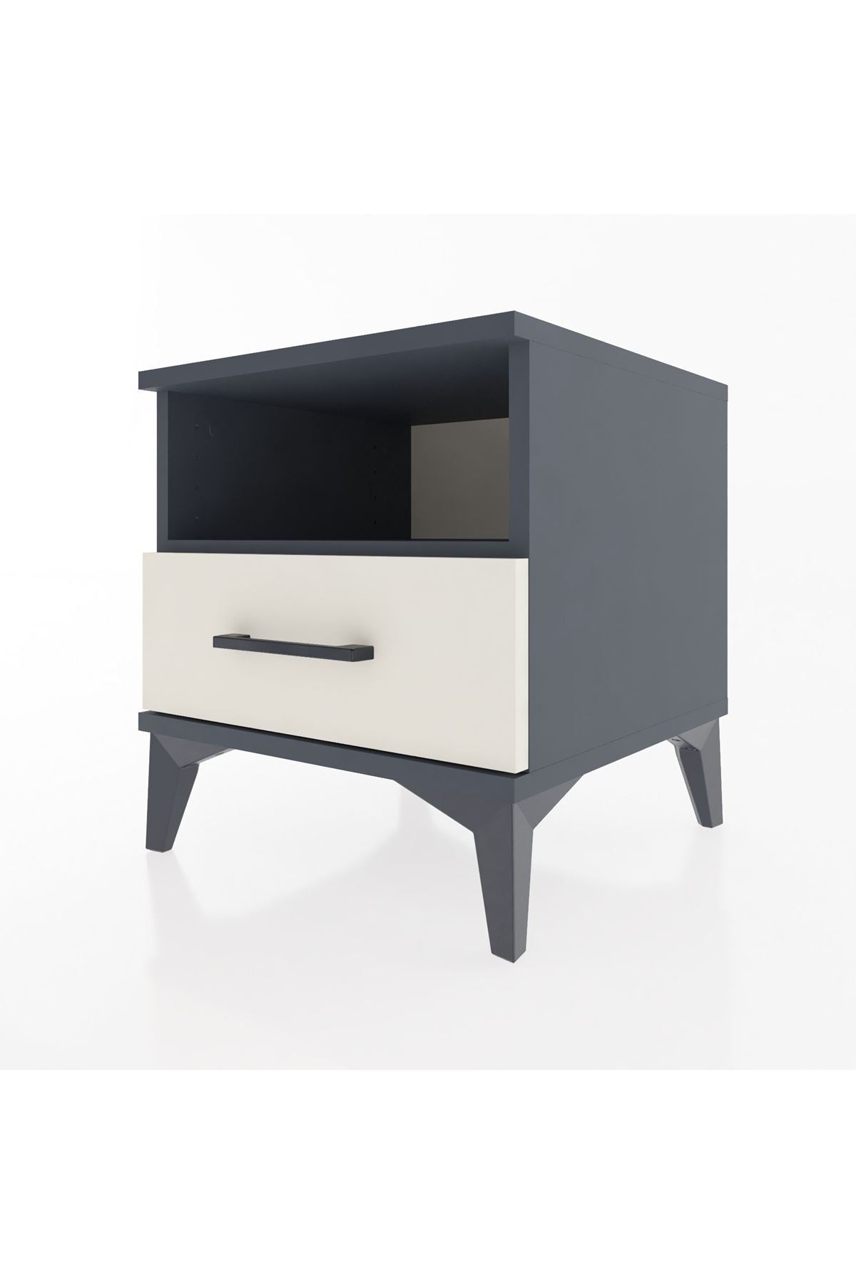 Hyperion Komodin Tek Raflı Tek Çekmeceli 44x44x48 Antrasit-Aytaşı