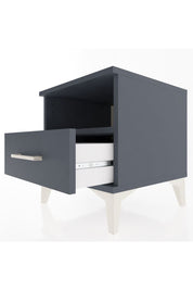 Hyperion Komodin Tek Raflı Tek Çekmeceli 44x44x48 Antrasit-Antrasit