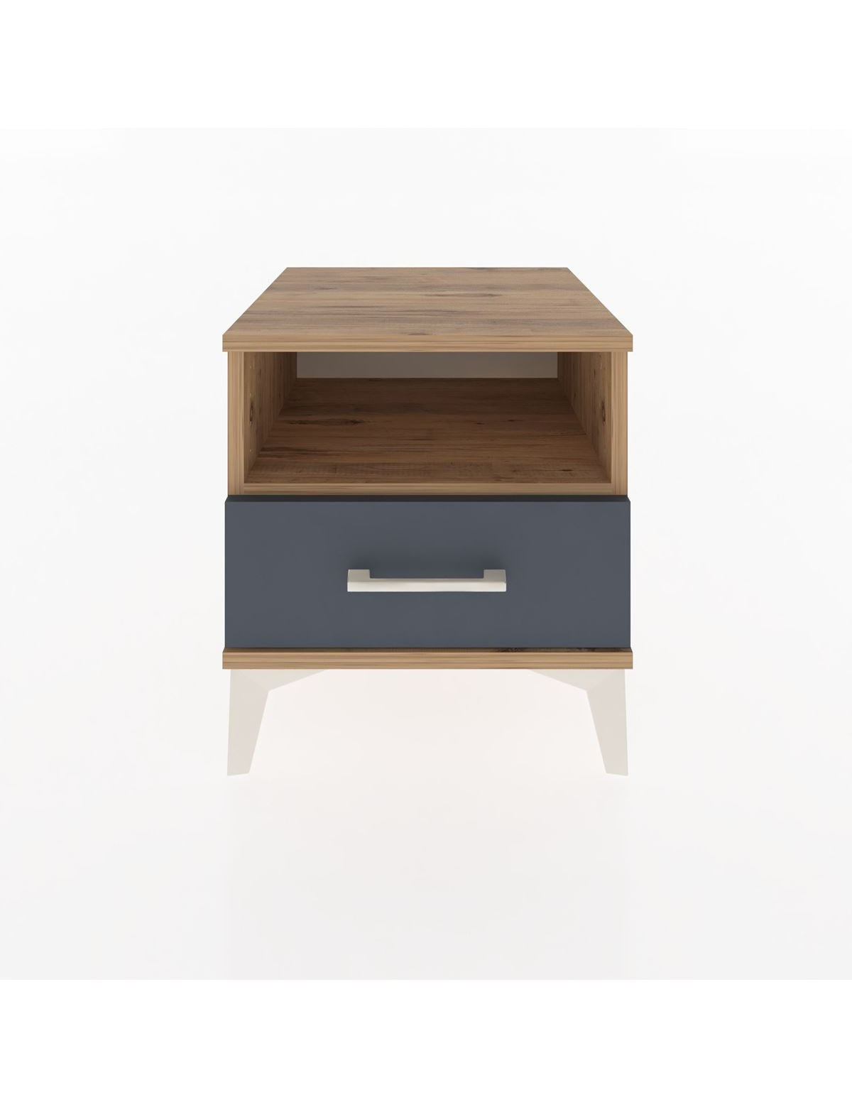 Hyperion Komodin Tek Raflı Tek Çekmeceli 44x44x48 Çam-Antrasit