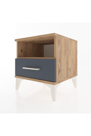 Hyperion Komodin Tek Raflı Tek Çekmeceli 44x44x48 Çam-Antrasit