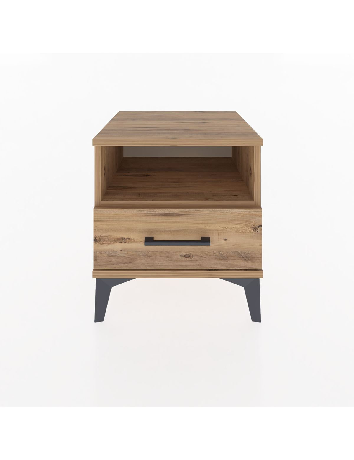 Hyperion Komodin Tek Raflı Tek Çekmeceli 44x44x48 Çam-Çam