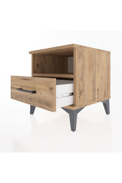 Hyperion Komodin Tek Raflı Tek Çekmeceli 44x44x48 Çam-Çam