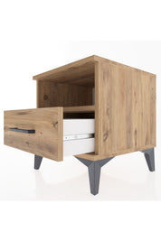 Hyperion Komodin Tek Raflı Tek Çekmeceli 44x44x48 Çam-Çam
