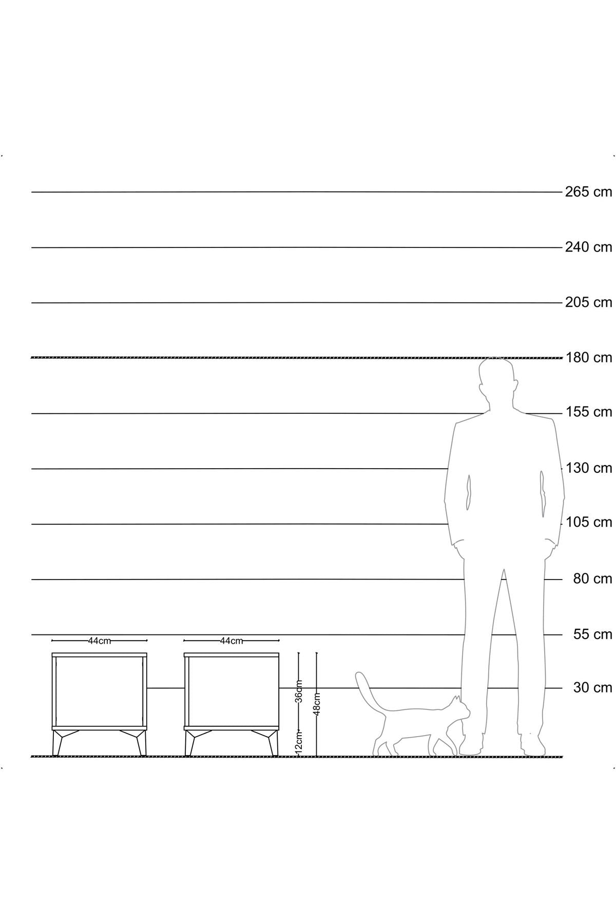 Hyperion Komodin 44x44x48 Antrasit-Antrasit