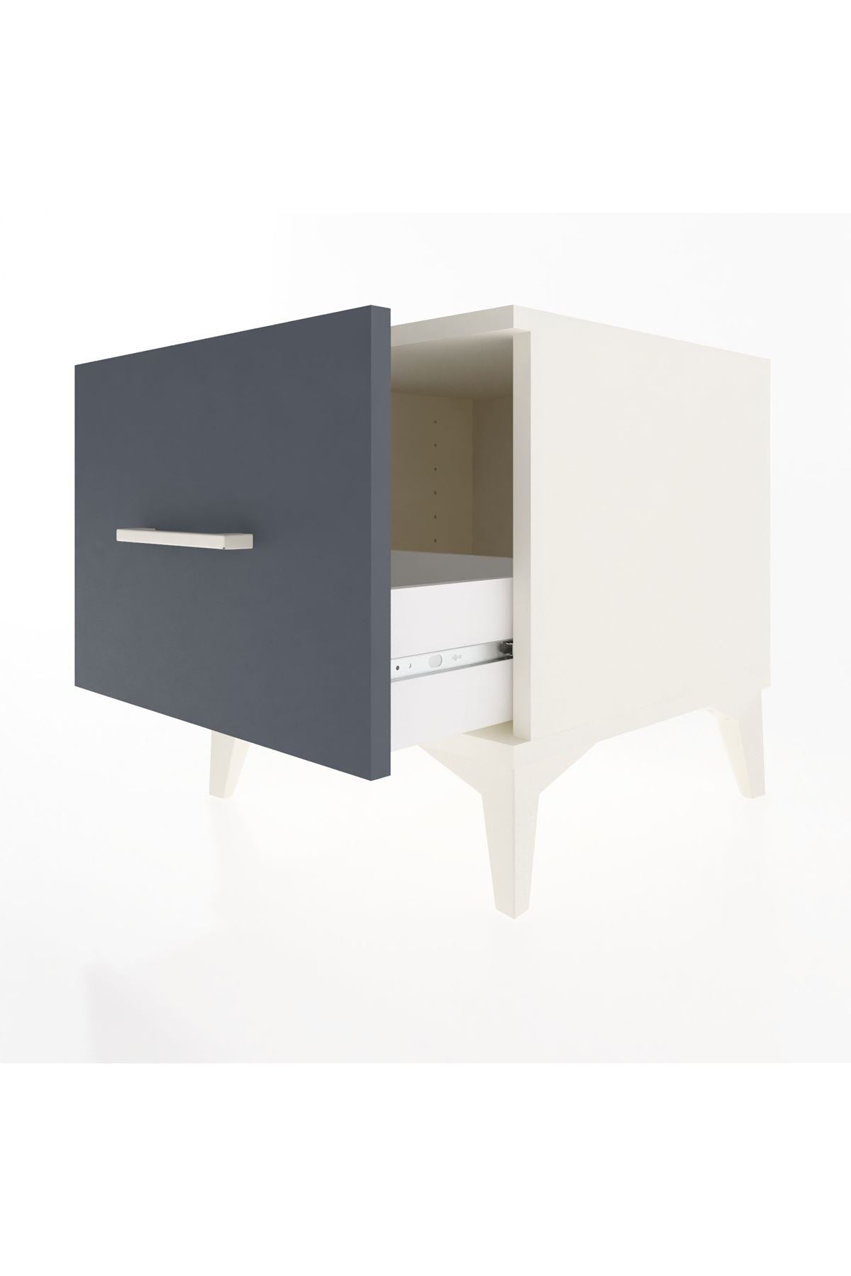 Hyperion Komodin Tek Çekmeceli 44x44x48 Aytaşı-Antrasit