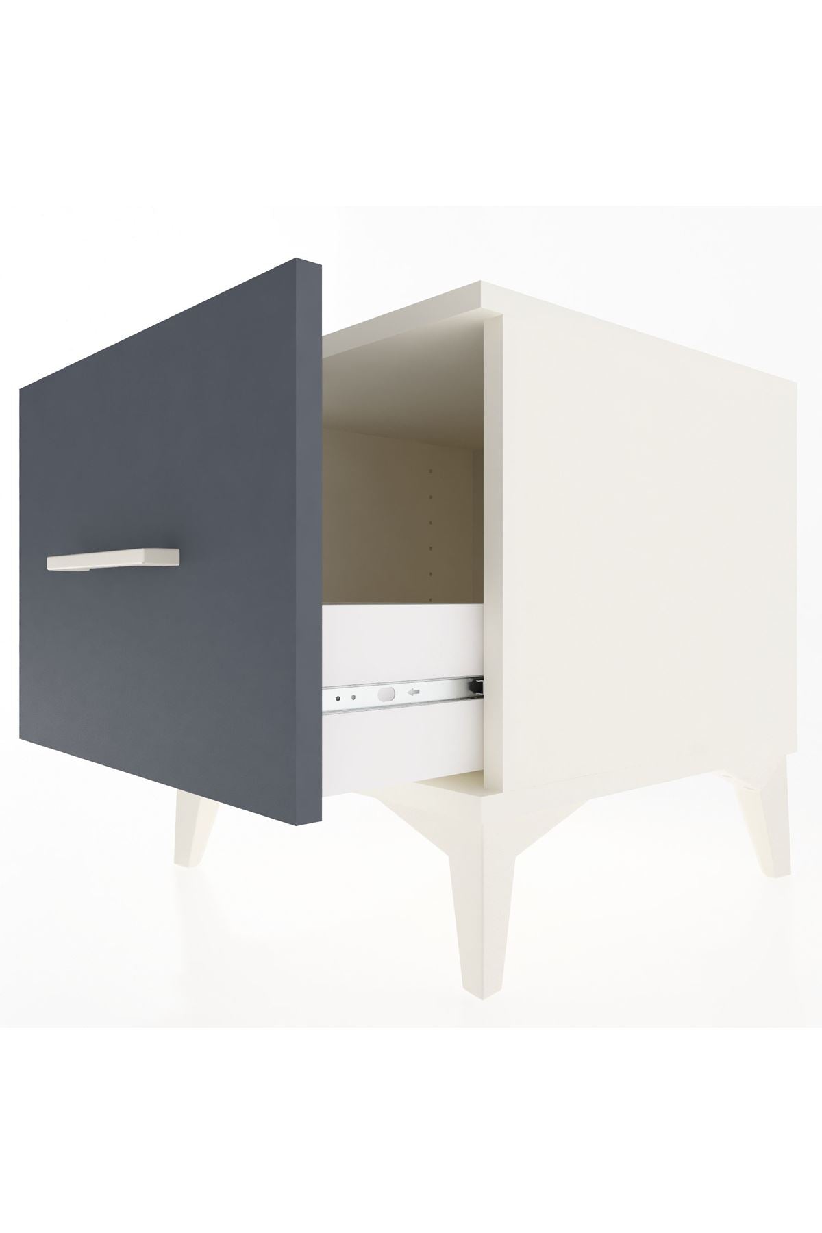 Hyperion Komodin Tek Çekmeceli 44x44x48 Aytaşı-Antrasit