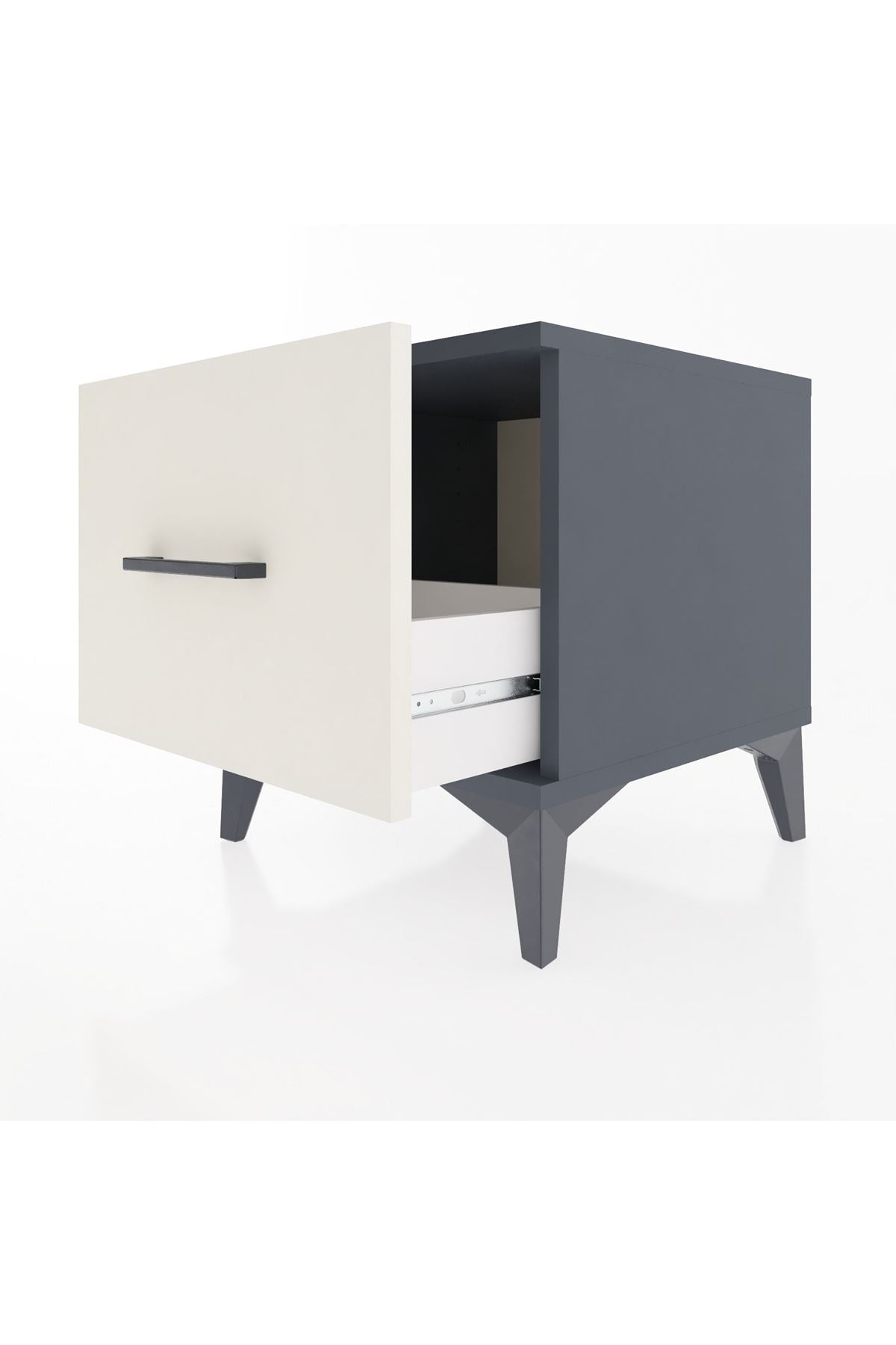 Hyperion Komodin Tek Çekmeceli 44x44x48 Antrasit-Aytaşı