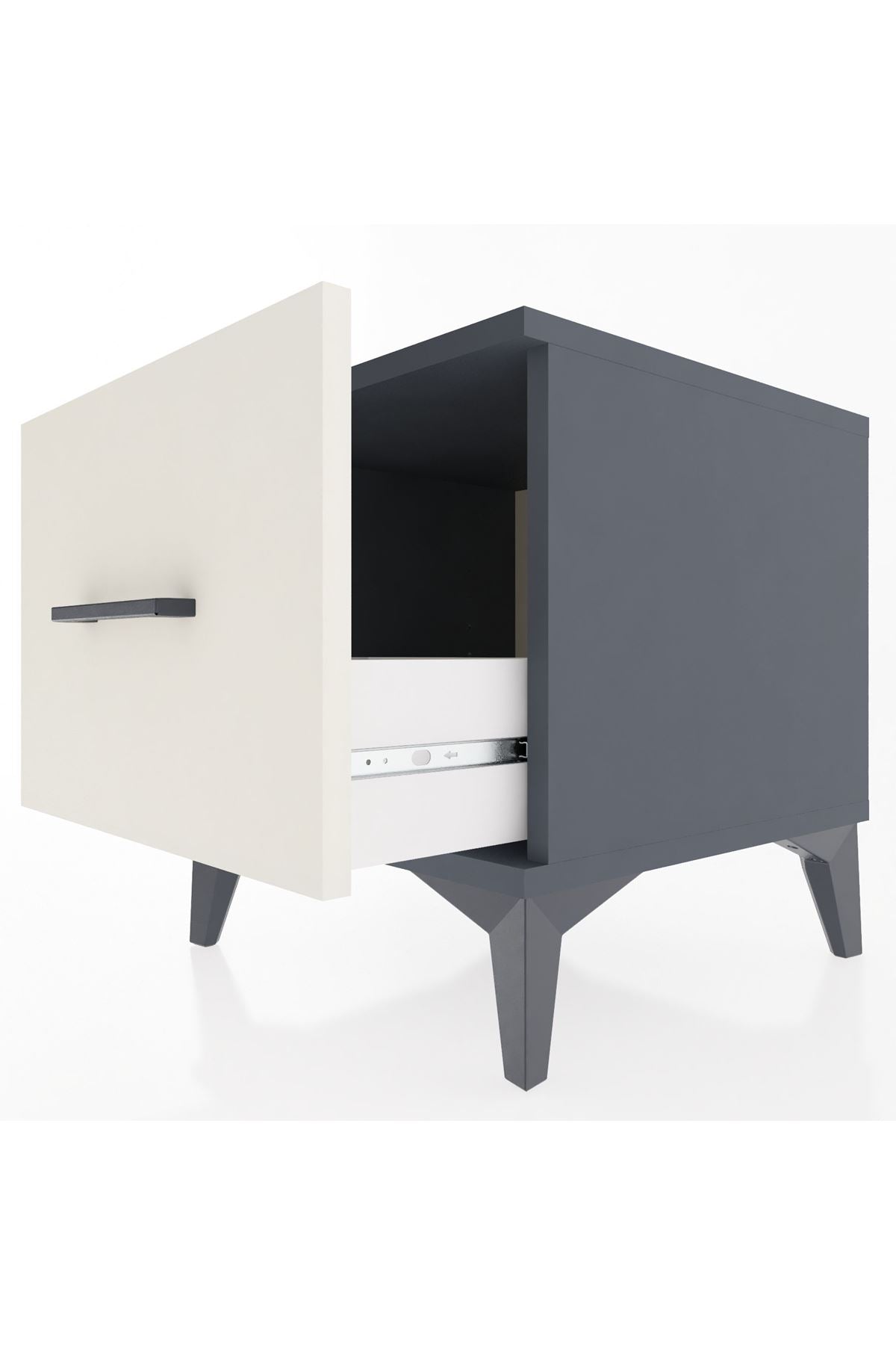 Hyperion Komodin Tek Çekmeceli 44x44x48 Antrasit-Aytaşı