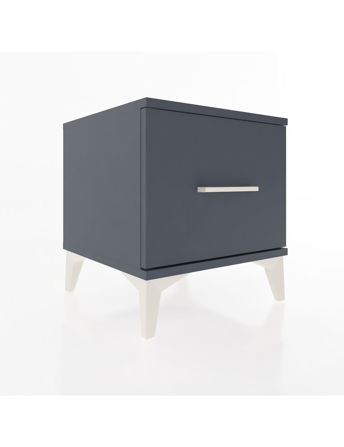 Hyperion Komodin Tek Çekmeceli 44x44x48 Antrasit-Antrasit