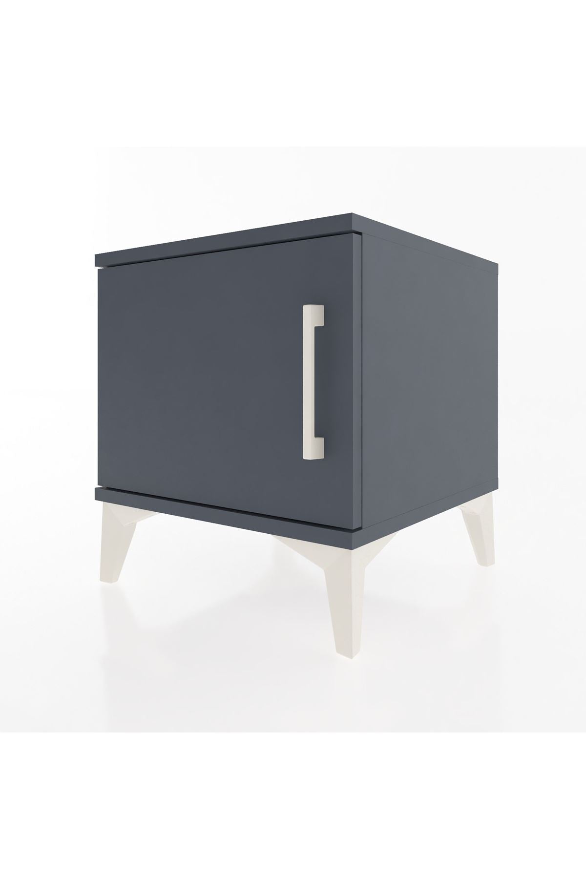 Hyperion Komodin Tek Kapaklı 44x44x48 Antrasit-Antrasit