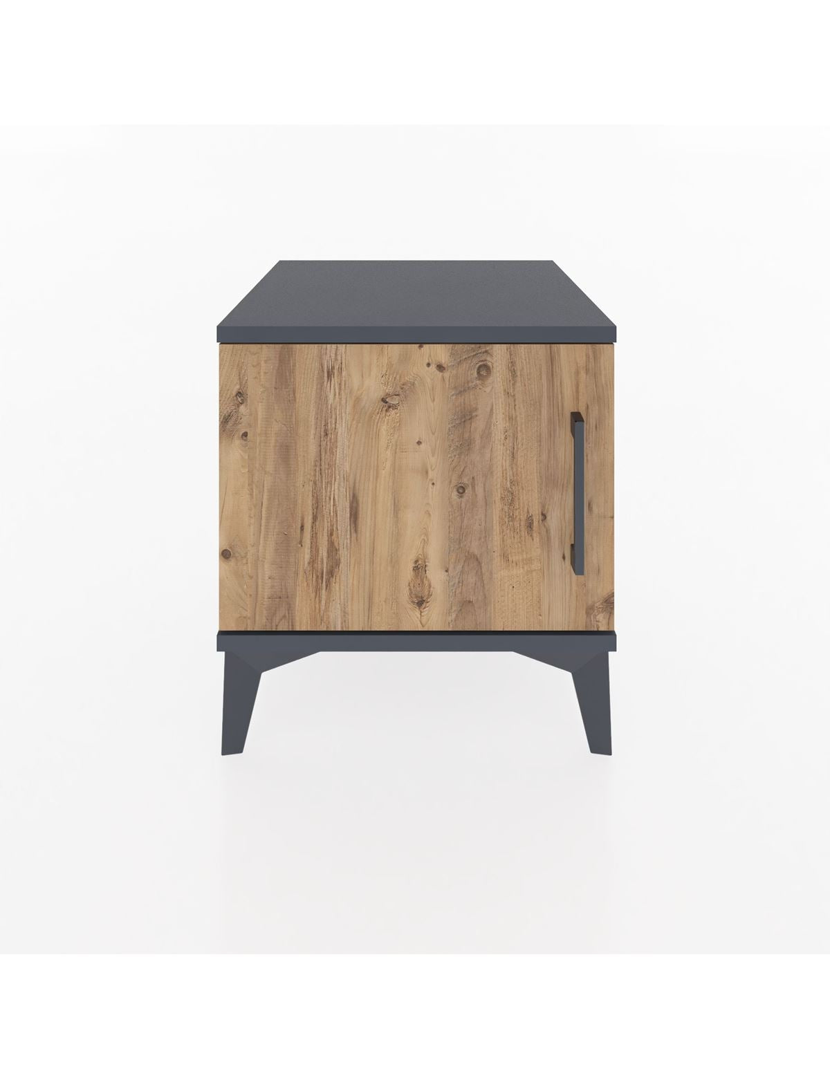 Hyperion Komodin Tek Kapaklı 44x44x48 Antrasit-Çam