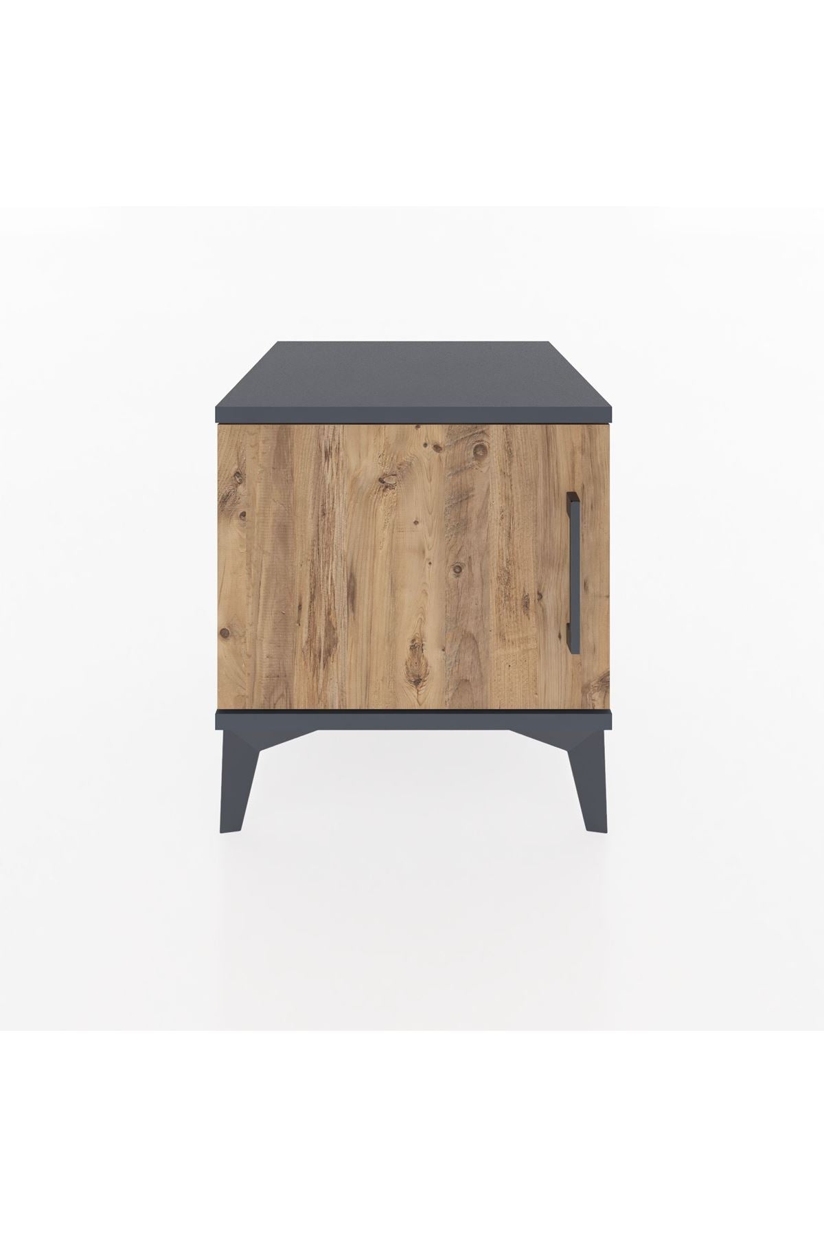 Hyperion Komodin Tek Kapaklı 44x44x48 Antrasit-Çam