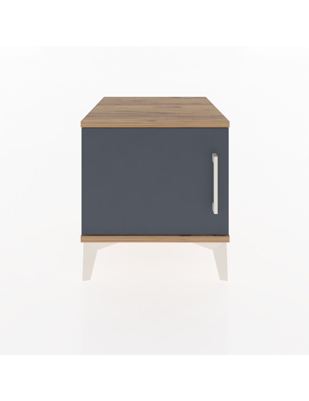 Hyperion Komodin Tek Kapaklı 44x44x48 Çam-Antrasit