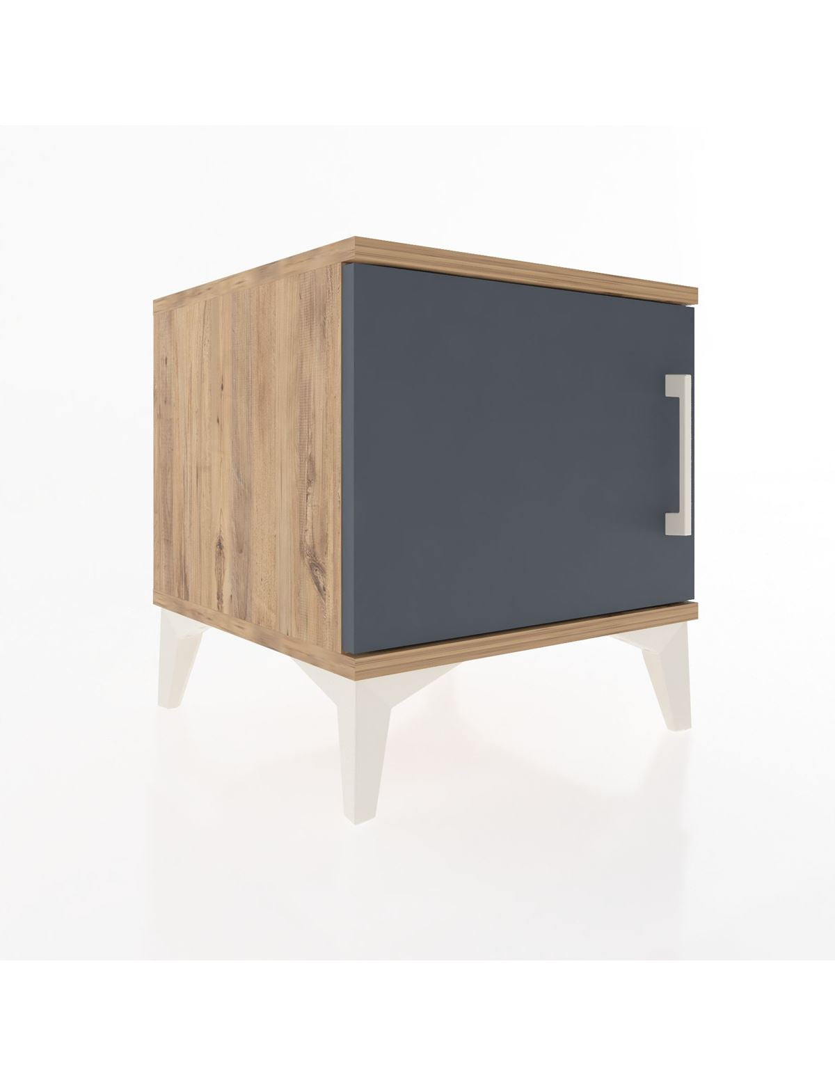 Hyperion Komodin Tek Kapaklı 44x44x48 Çam-Antrasit