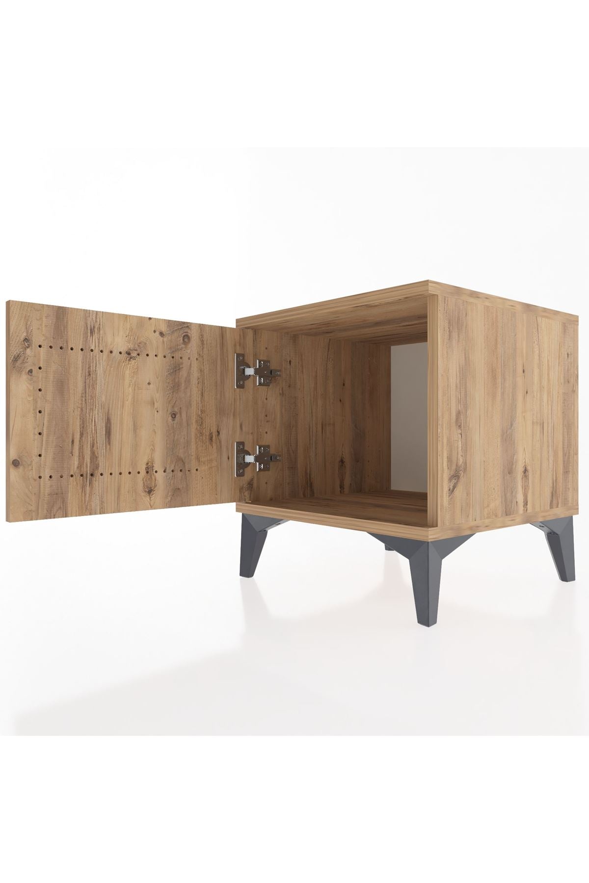 Hyperion Komodin Tek Kapaklı 44x44x48 Çam-Çam