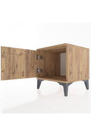 Hyperion Komodin Tek Kapaklı 44x44x48 Çam-Çam