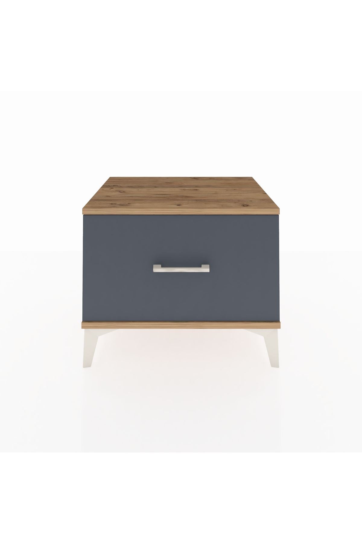 Hyperion Komodin Tek Çekmeceli 60x44x48 Çam-Antrasit