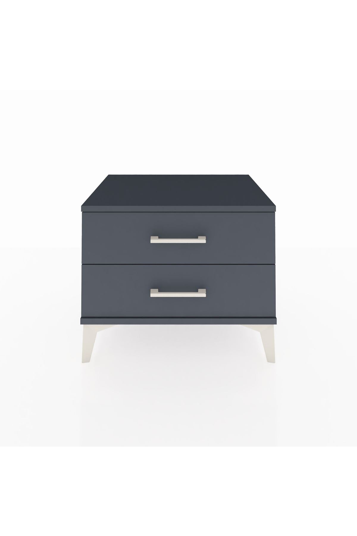 Hyperion Komodin 2 Çekmeceli 60x44x48 Antrasit-Antrasit