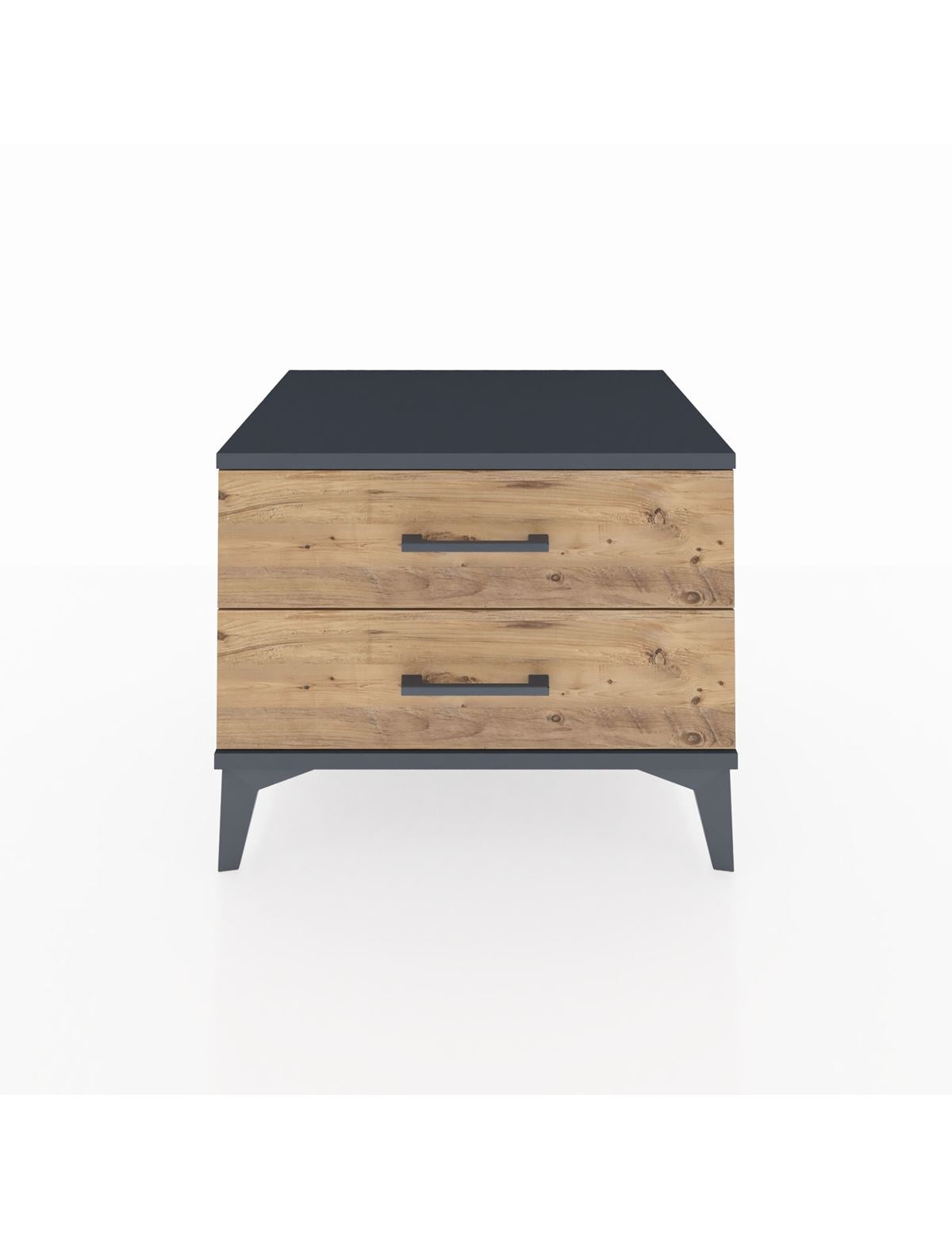 Hyperion Komodin 2 Çekmeceli 60x44x48 Antrasit-Çam