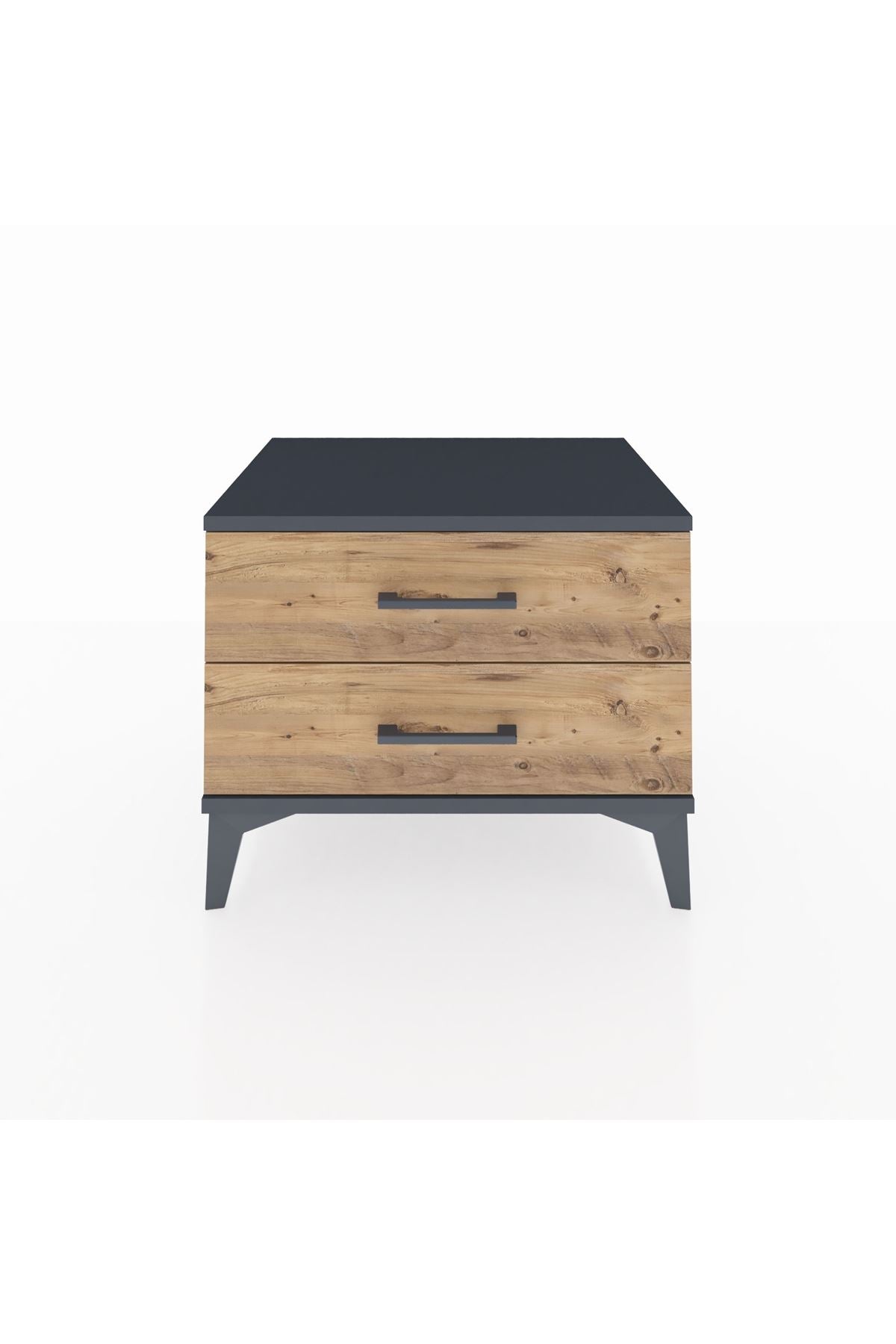 Hyperion Komodin 2 Çekmeceli 60x44x48 Antrasit-Çam