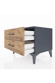 Hyperion Komodin 2 Çekmeceli 60x44x48 Antrasit-Çam