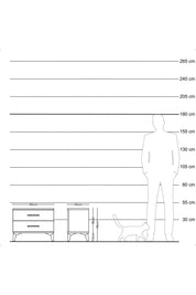 Hyperion Komodin 2 Çekmeceli 60x44x48 Çam-Aytaşı