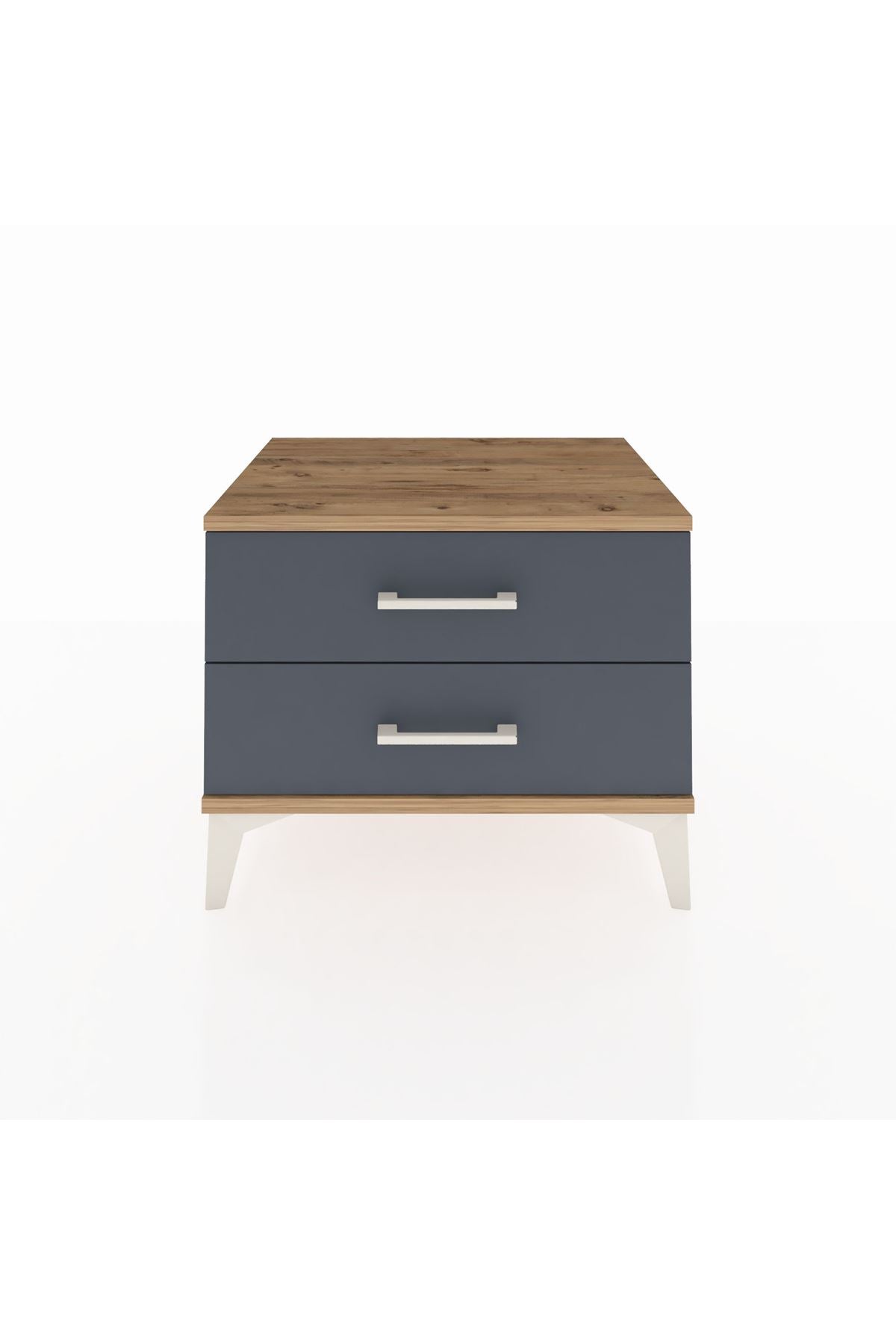 Hyperion Komodin 2 Çekmeceli 60x44x48 Çam-Antrasit