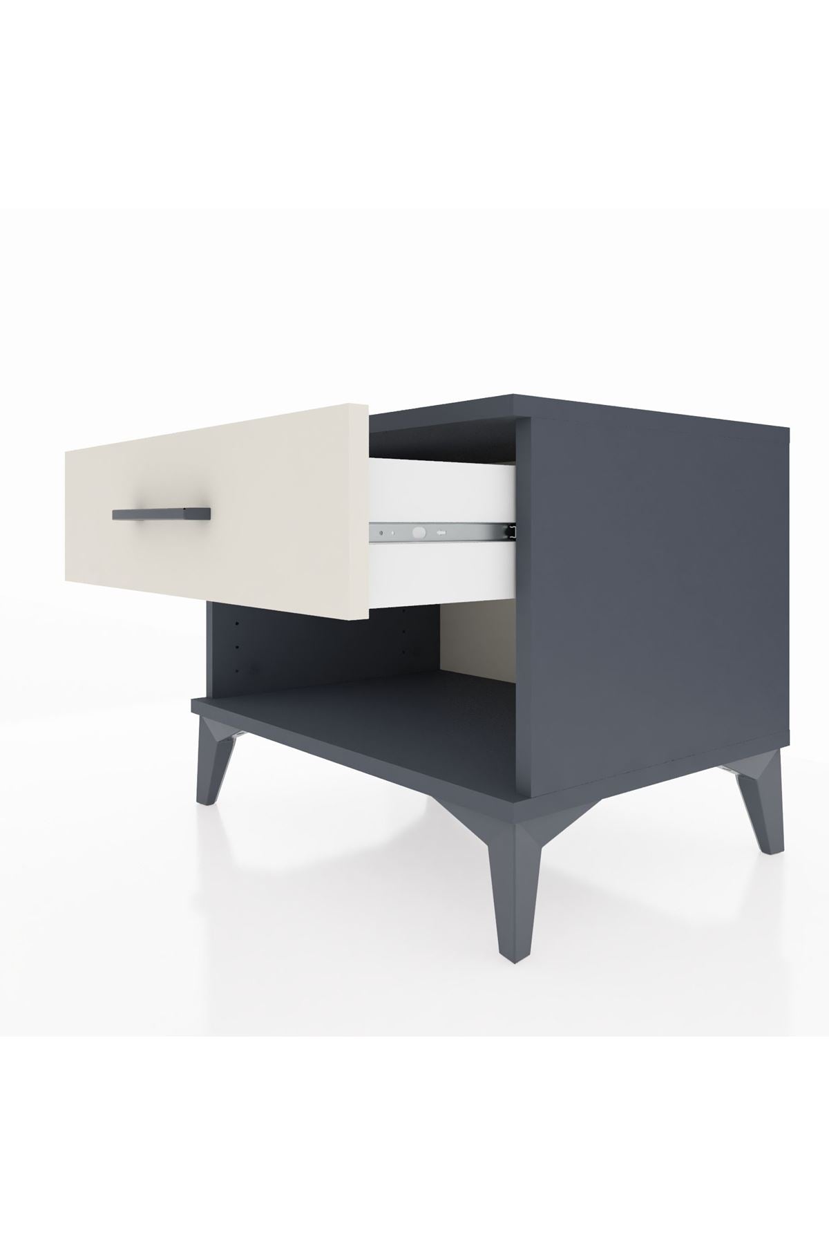 Hyperion Komodin Tek Çekmeceli 60x44x48 Antrasit-Aytaşı