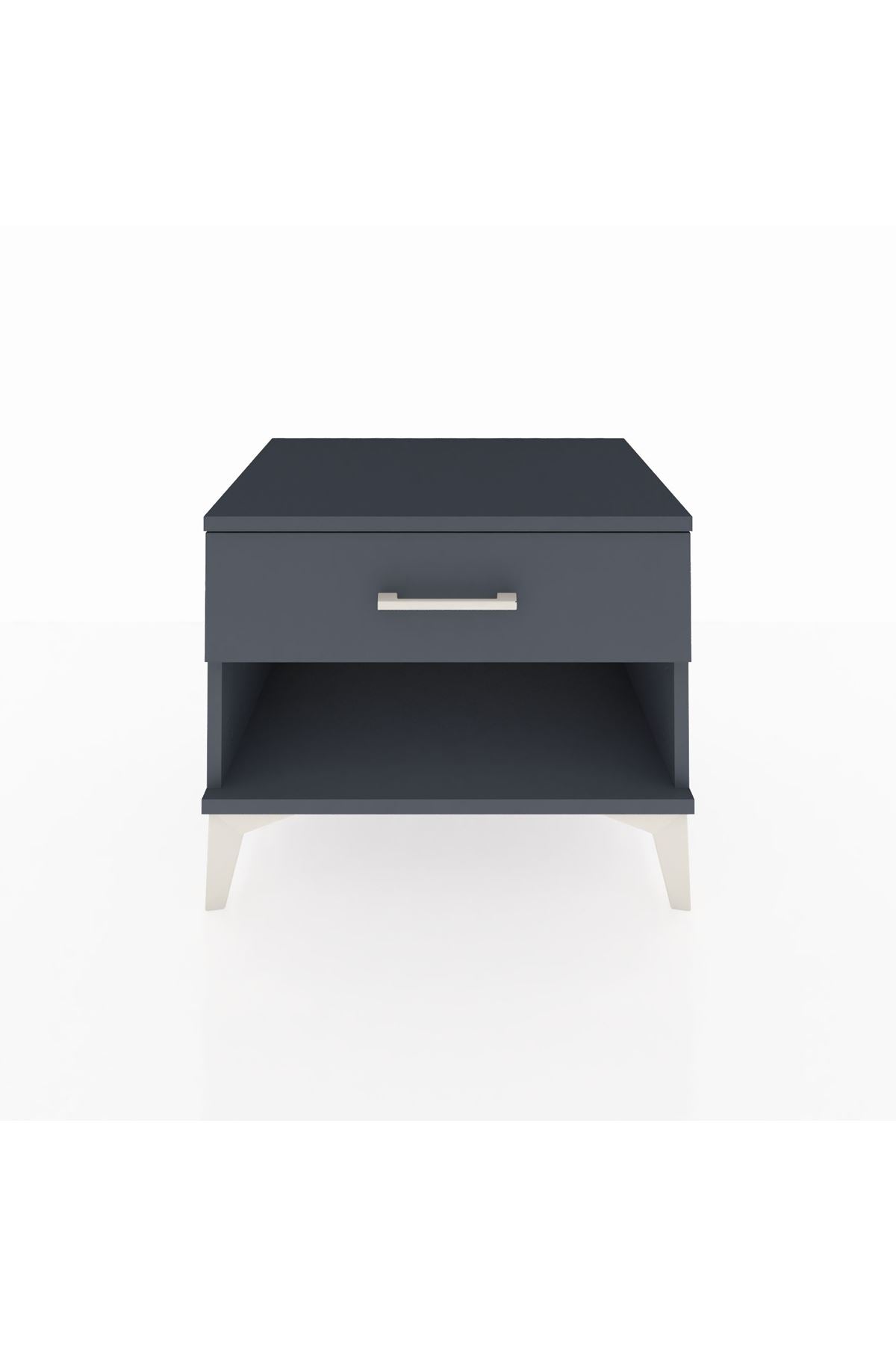 Hyperion Komodin Tek Çekmeceli 60x44x48 Antrasit-Antrasit