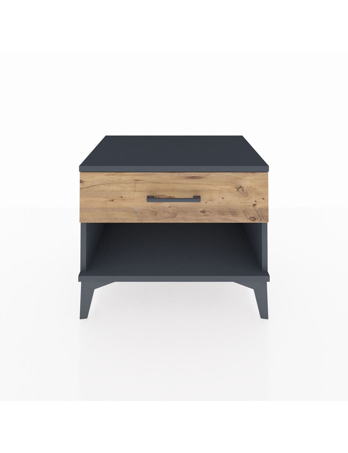 Hyperion Komodin Tek Çekmeceli 60x44x48 Antrasit-Çam