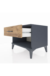 Hyperion Komodin Tek Çekmeceli 60x44x48 Antrasit-Çam