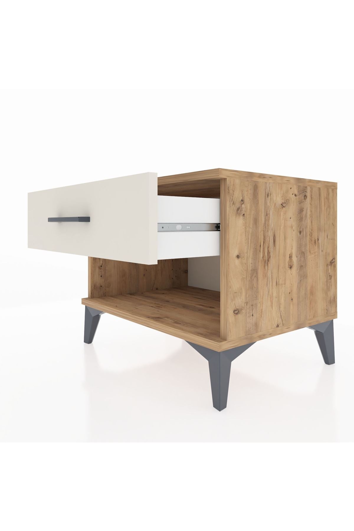 Hyperion Komodin Tek Çekmeceli 60x44x48 Çam-Aytaşı