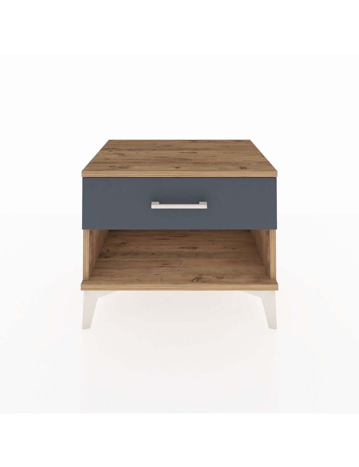 Hyperion Komodin Tek Çekmeceli 60x44x48 Çam-Antrasit