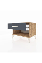 Hyperion Komodin Tek Çekmeceli 60x44x48 Çam-Antrasit