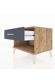 Hyperion Komodin Tek Çekmeceli 60x44x48 Çam-Antrasit