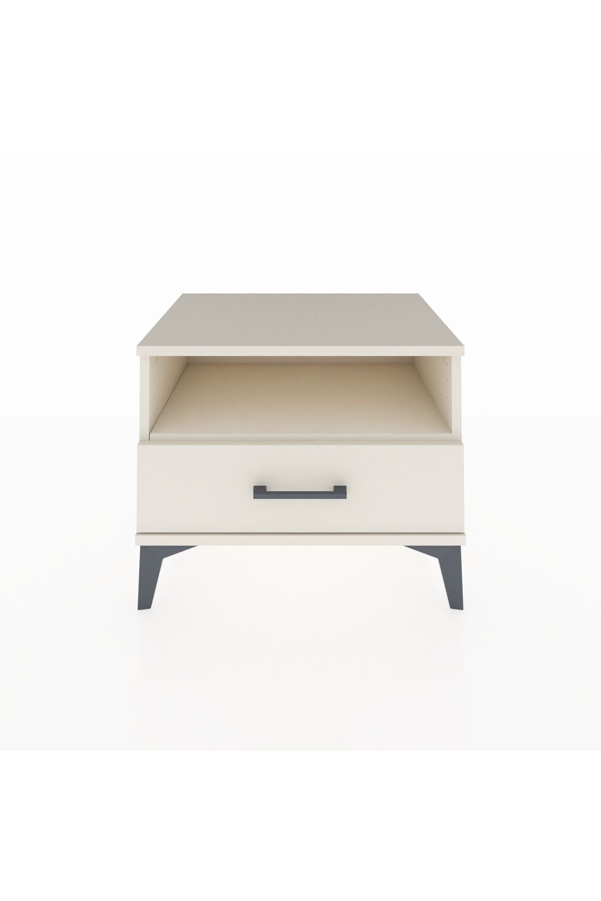 Hyperion Komodin Tek Raflı Tek Çekmeceli 60x44x48 Aytaşı-Aytaşı