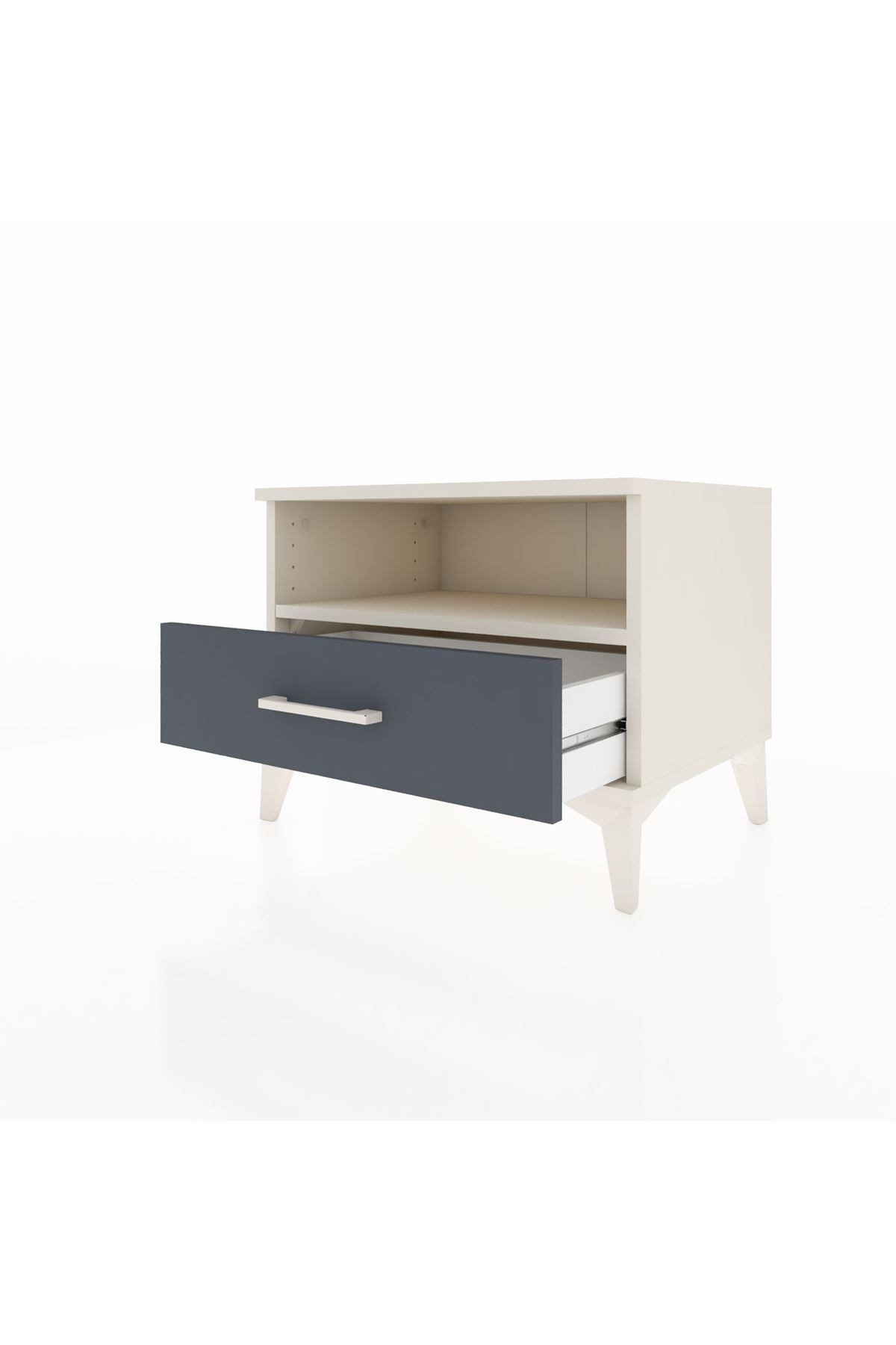 Hyperion Komodin Tek Raflı Tek Çekmeceli 60x44x48 Aytaşı-Antrasit