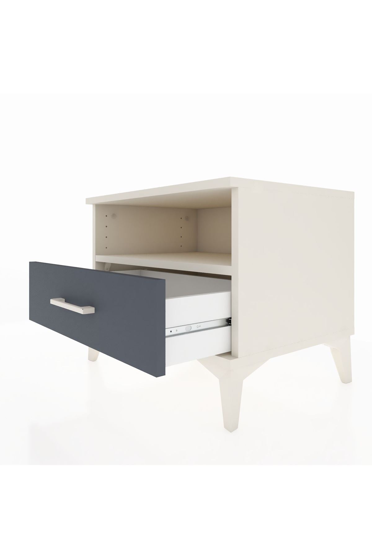 Hyperion Komodin Tek Raflı Tek Çekmeceli 60x44x48 Aytaşı-Antrasit